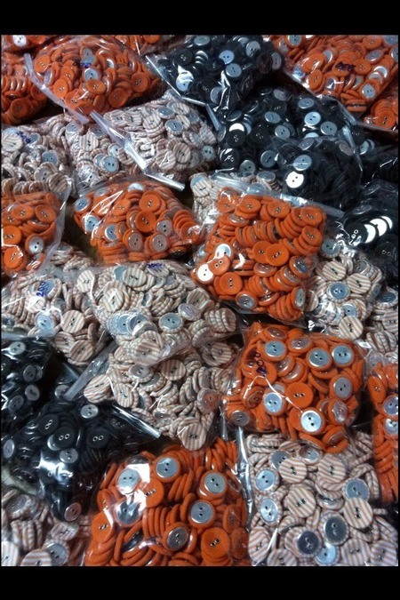 eyelet fabric-covered buttons (2 holes)
